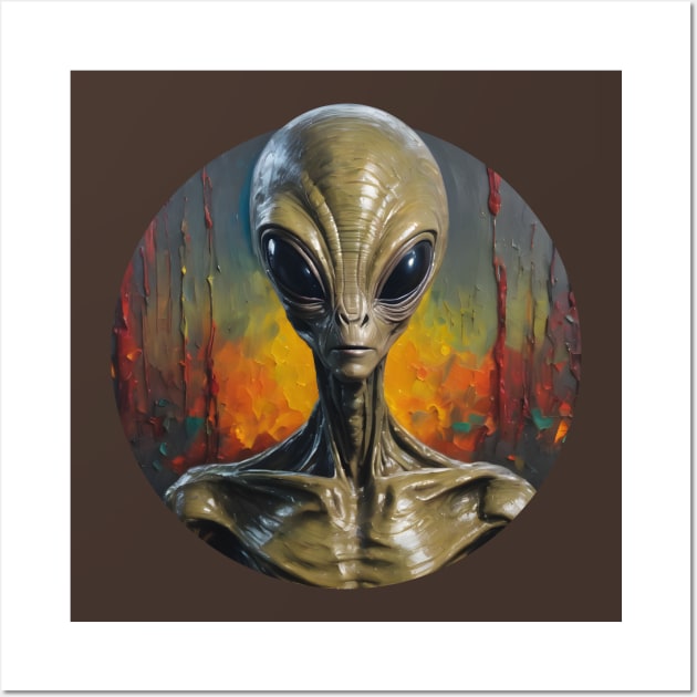 Grey Alien Wall Art by roswellboutique